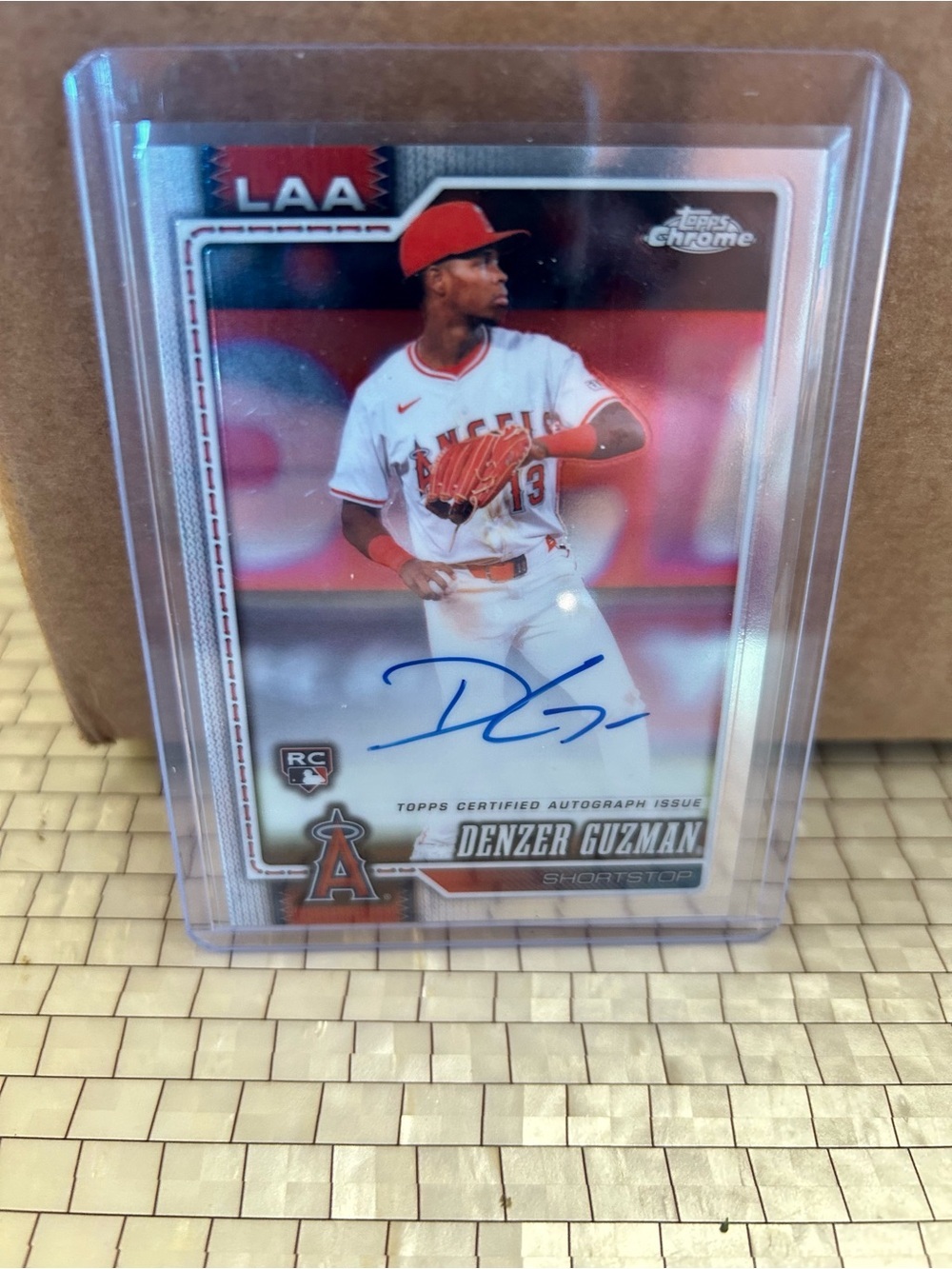 Topps Denzer Guzman Angels Card - Red, Blue, White
